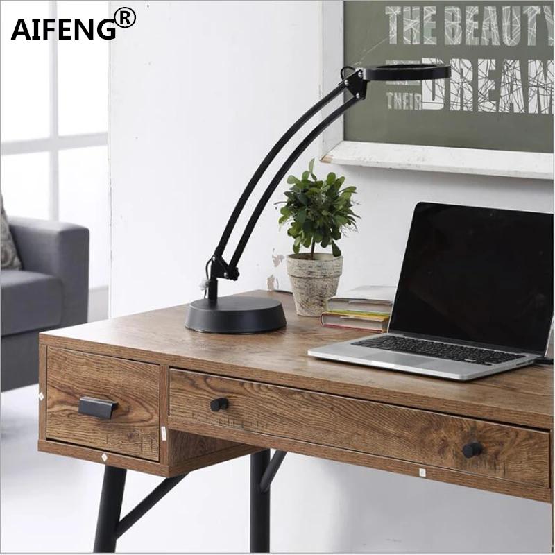 AIFENG 8 واط 600LM مصباح مكتبي مع باهتة أبيض دافئ أبيض تعديل عكس الضوء led مصباح طاولة العمل مكتب مصباح led مصباح الدراسة