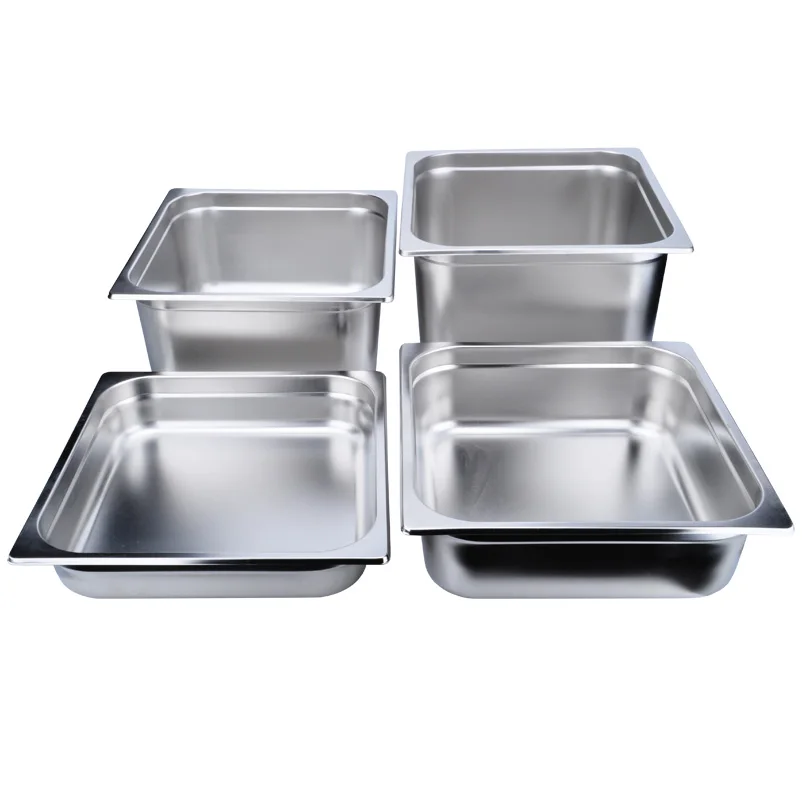American style stainless steel kitchen square floe plate gastronom pans bread storage boxin