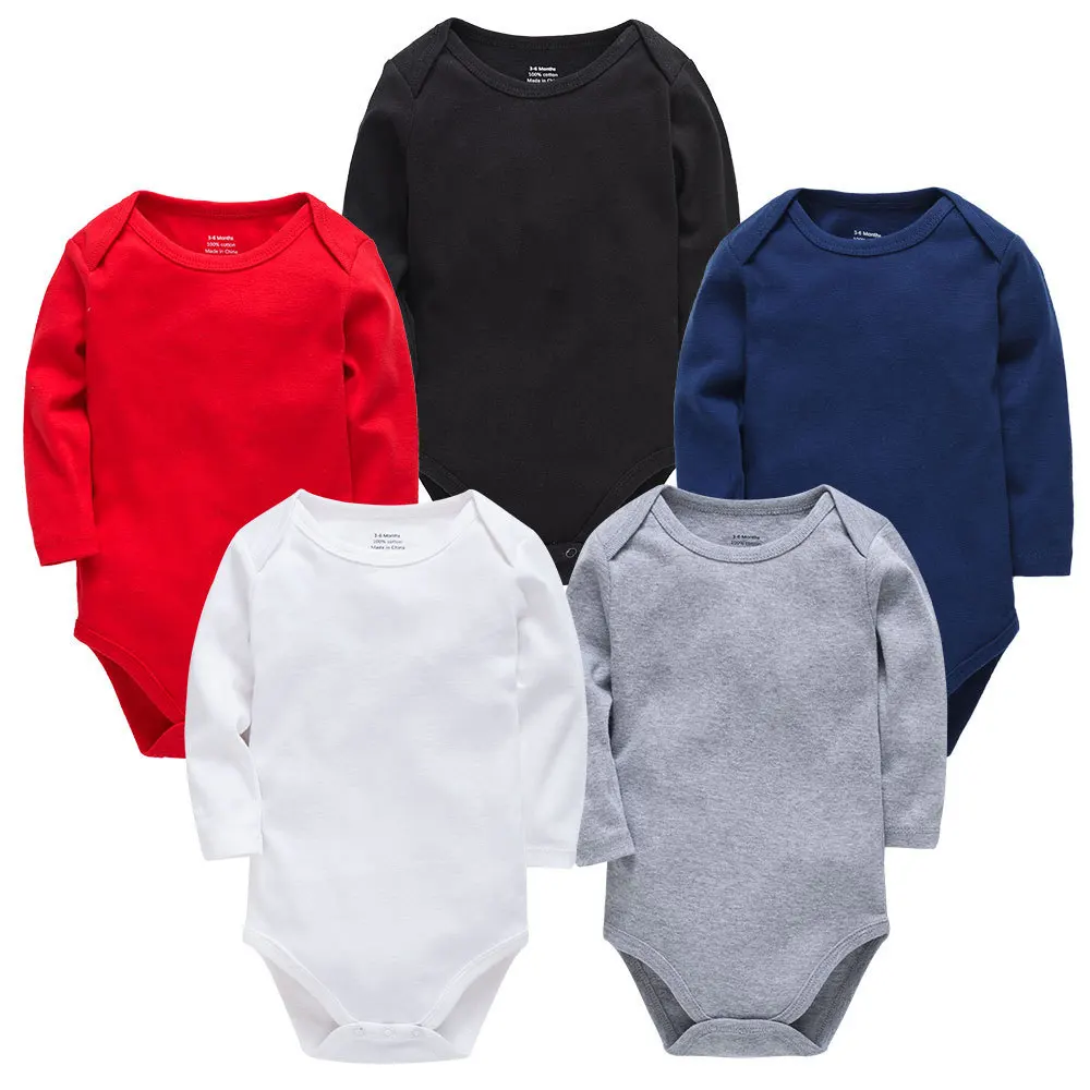 

Baby Bodysuits Cotton Newborn Solid Color Long Sleeve 0-24 Months Boy Girls White Body Bebes Baby Girl Clothing Bodysuits