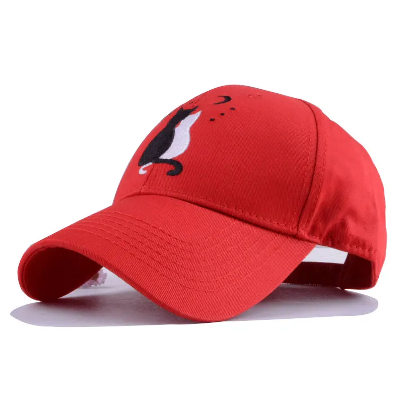  baseball cap men women mens baseball cap men black cap dad hat embroidery two cat  gorras de animales animal cap (20)