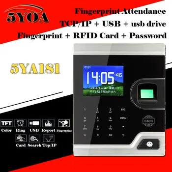 

TCP IP Biometric Fingerprint Time Attendance Clock Recorder Employee Digital Electronic English Reader Machine USB RFID ID Card