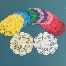 Хлопковая круглая подставка под прибор ручные вязаные салфетки 20 см форма подставки чашки кружки колодки дома, кофейня, свадебные украшения