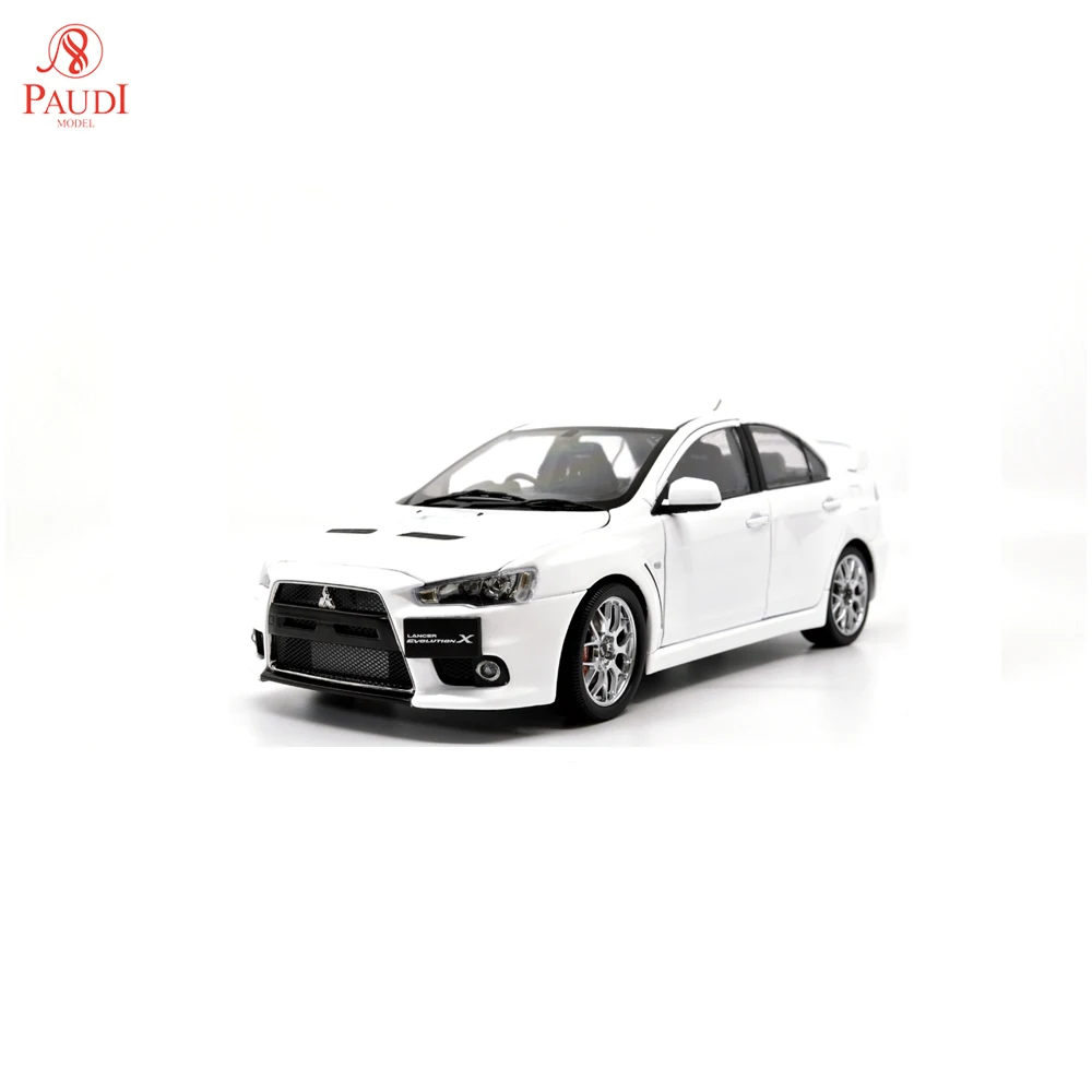 

Paudi Model 1/18 1:18 Scale Mitsubishi Lancer Evolution X White Diecast Model Car Doors Open Steering wheel on the right