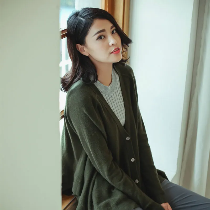 Poitrine Orange V 100 Tricots Manteaux Femmes 2018 Pur Cachemire Chandail Unique Lâche Cardigan Tops cou xq0Fg6