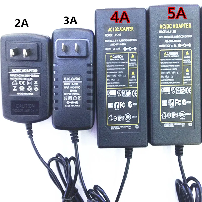Светодиодный Питание 5 В, 12 В, 24 В постоянного тока, 2A 3A 5A 7A 8A 10A для 5 В, 12 В, 24 В постоянного тока, светодиодный свет прокладки трансформаторы систем освещения светодиодный аксессуары