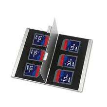 Двойной из нержавеющей стали держатель карты SD случае Ёмкость CF Nano sim-карт TF B210 серебро