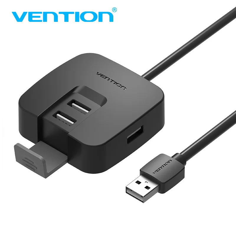 

Vention 4 port USB Hub 2.0 with Micro USB Power Interface&Phone Holder USB Splitter Adapter For Laptop Card Reader Comput Table