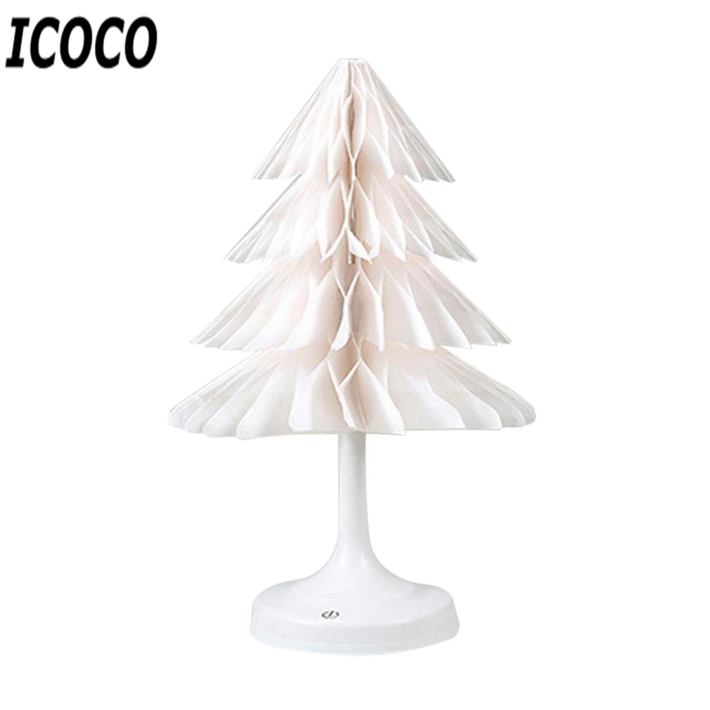 Mini Recharageable Christmas Tree Desk Lamp USB Colorful LED Touch