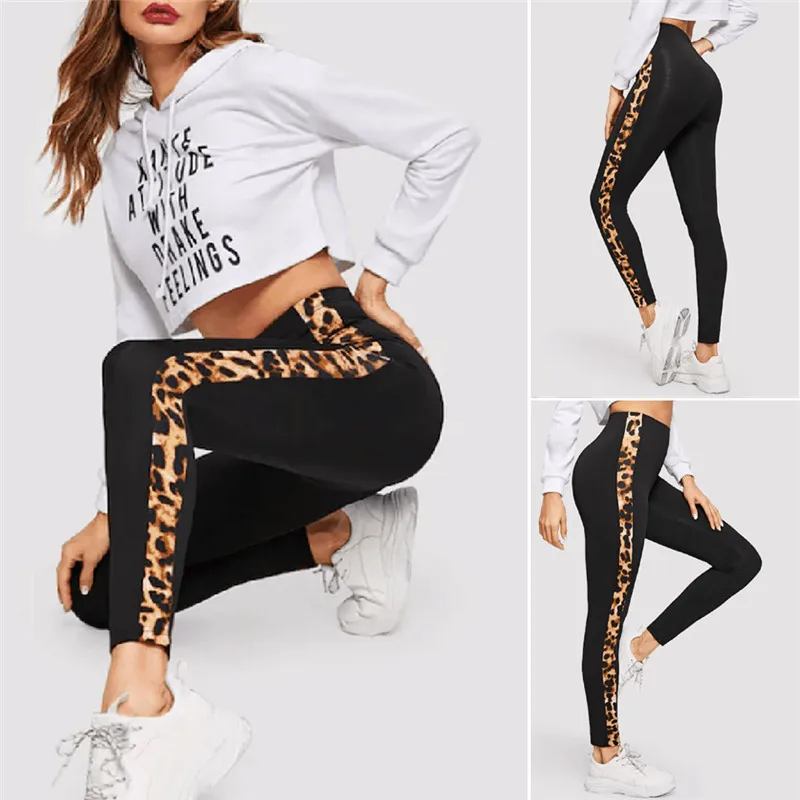

New Womens High Waist Elastic Pants Leggings Fitness Workout Running Sports Pants Trousers Casual Womens Long Leggings