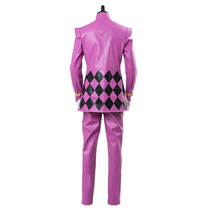 Anime JoJo no Kimyou na Bouken Giorno Giovanna Wigs Cosplay Costumes JoJo Bizarre Adventure Purple Full Set for Halloween Party (2)