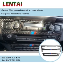LENTAI автомобильный Стайлинг из углеродного волокна центральная консоль декорация воздушная панель интерьерная наклейка Аксессуары для BMW E70 E71 X5 X6 2008-2013