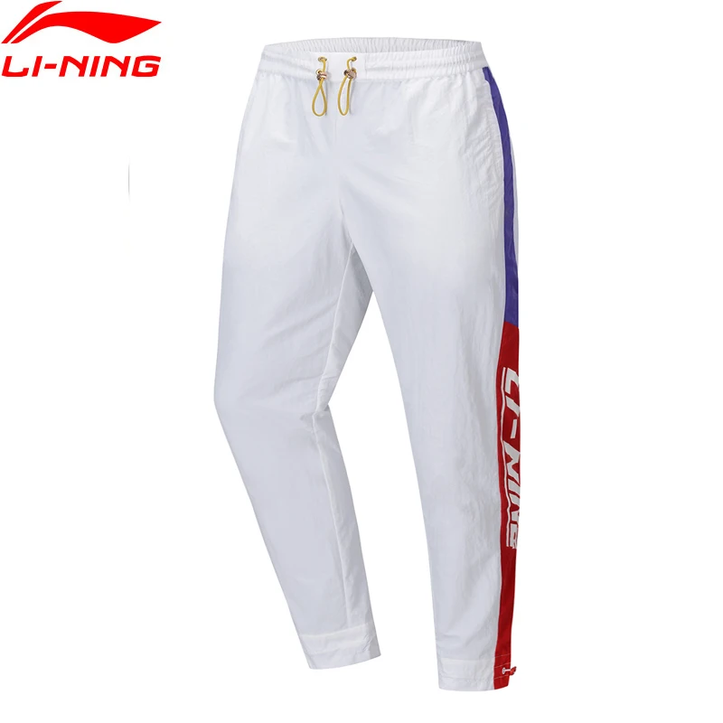 (Код Break) Li-Ning мужские спортивные брюки тренд обычная посадка 100% нейлон защита от
