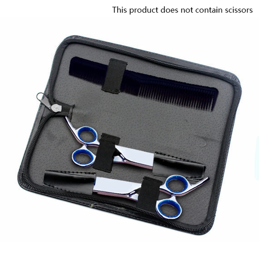 

PU Leather Durable Scissor Bag Professional Holder Waist Pack Black Pouch Hair Salon Solid Practical Barber Hairdressing Tools