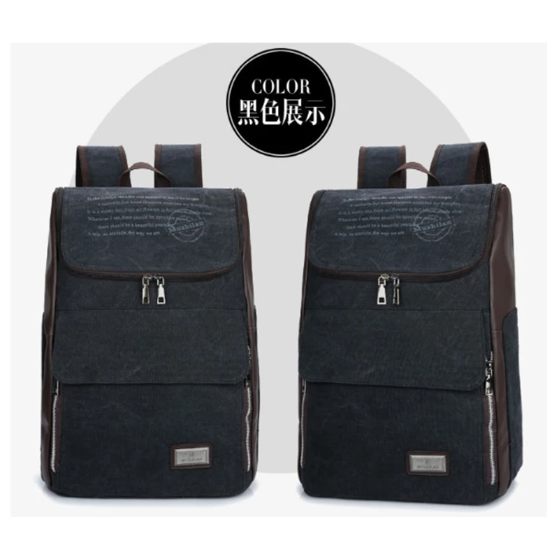

Man's Canvas Backpack Travel Schoolbag Male Backpack Men Large Capacity Rucksack Shoulder School Bag Mochila Escolar