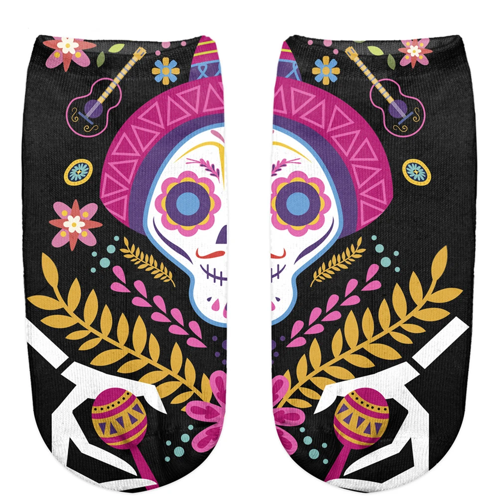 Модные женские различные Хеллоуин Стиль s 3D Носки с рисунком дизайнерские студенческие носки с героями мультфильмов женские стильные модные носки до щиколотки