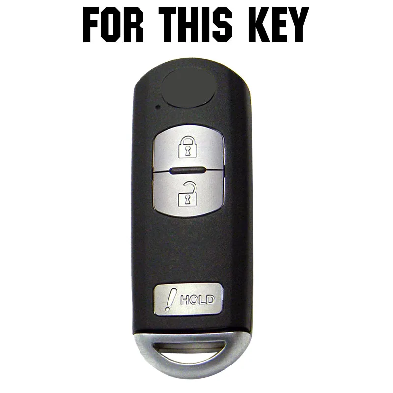 AX Silicone Remote Key Case Fob Shell Cover For Mazda 3 SPEED3 CX-3 CX-5 CX-7 CX-9 2010-Skin Holder 3 Button Key Case Key Case Cover Car Key Shell Flip Key Fob Shell