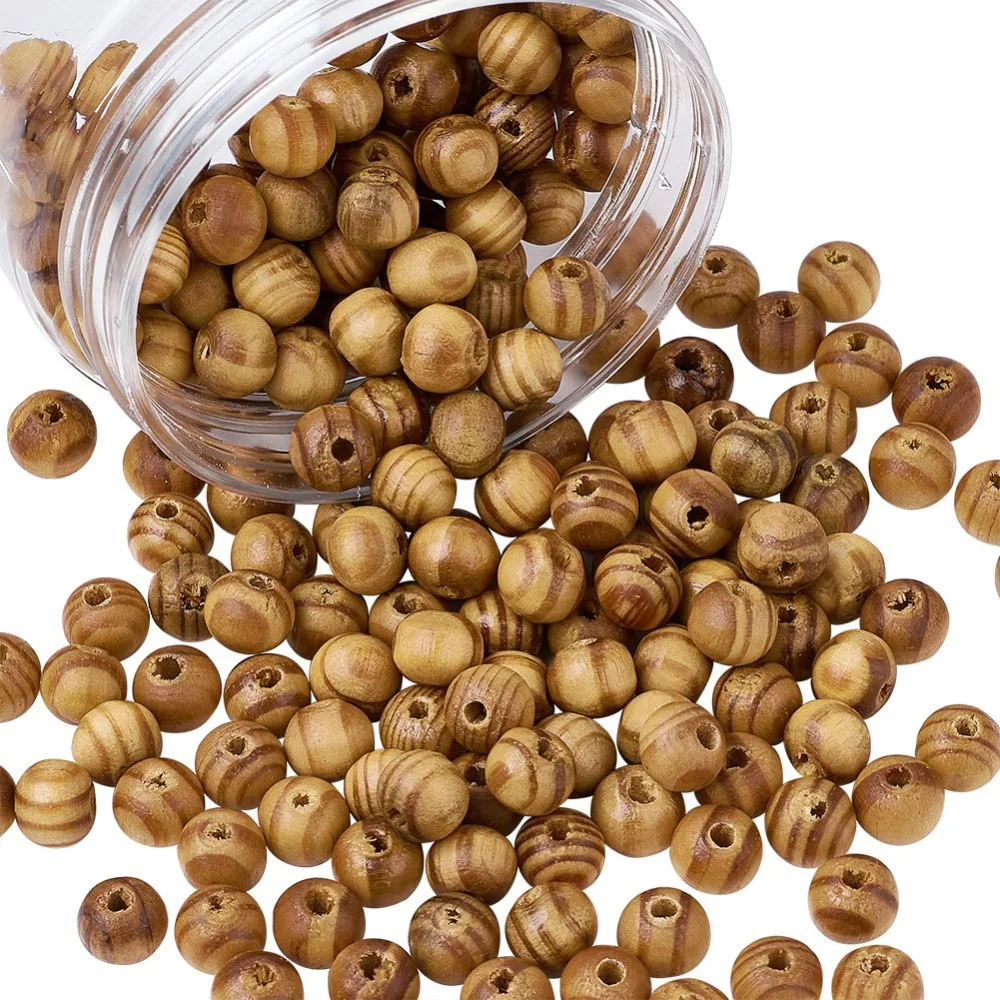 

PandaHall 200pcs 8mm Wood Wooden Loose Ball Beads for Jewelry Making DIY Findings Necklace Bracelets Earrings Lead Free Round