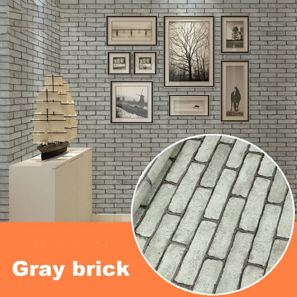 

New Modern 3D Waterproof Self-adhesive Brick Stone Style For Living Room Background Wall Sticker Parlor Mural Home Decor Sale