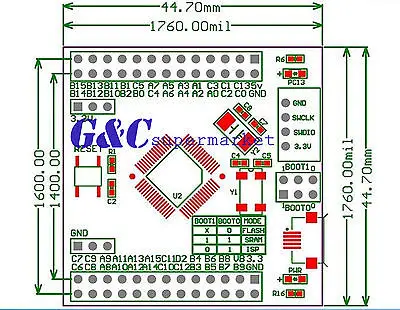 1PCS STM32F103RBT6 ARM STM32 Minimum System Development Board Cortex-m3