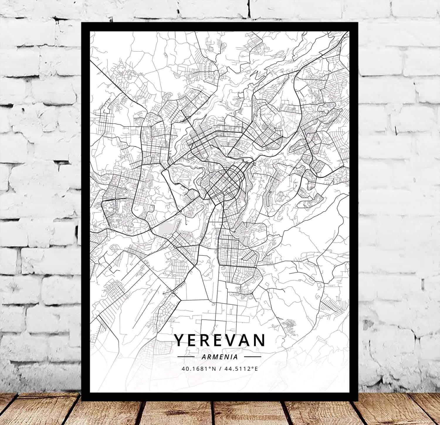 Плакат с картой Еревана|Рисование и каллиграфия| |