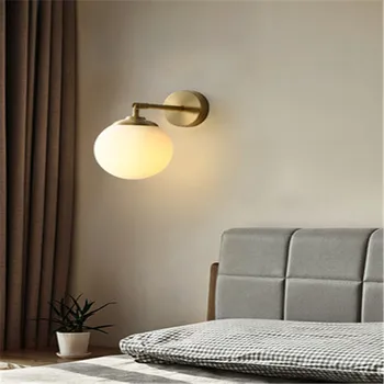 

Nordic Wall Lamp Copper Bedroom Bedside Light Simple Modern Balcony Aisle Light Creative Living Room Wall Lamp