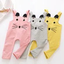 Новинка года; комбинезоны для малышей; Комбинезон для маленьких девочек; комбинезон для девочек с рисунком кота; штаны; брюки; одежда; комбинезон для детей