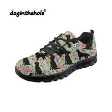 Doginthehole Ротвейлер цветочный кроссовки для собак Для женщин обувь для ходьбы Обувь с дышащей сеткой Chaussure женская уличная спортивная обувь для атлетов