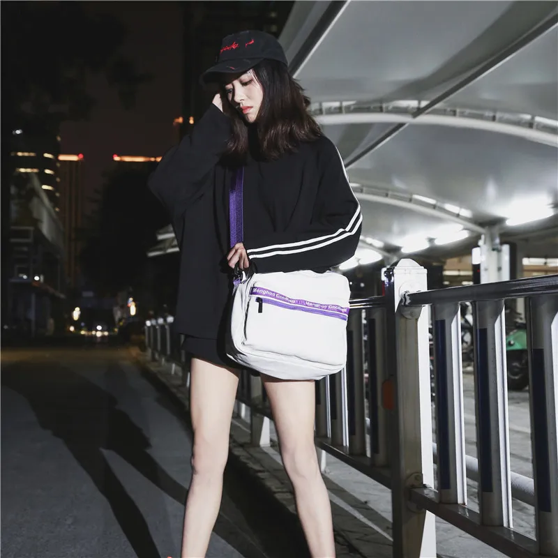 Menghuo CANVAS TOTE HANDBAG Women Messenger Bags Women's Multifunctional Travel Shoulder Crossbody Bag Letters Messenger BolsosSAPO8526