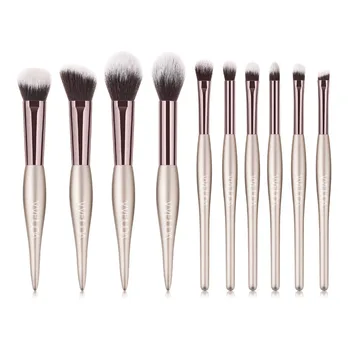 

VVHUDA 10Pcs Makeup Brushes Face Powder Foundation Blending Eye Shadow Cosmetics Brushes Set Blending Blush Concealer Pro Kit