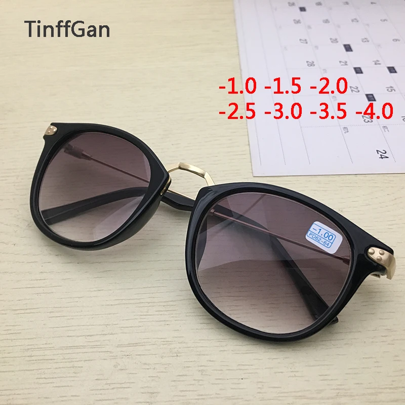 TinffGan очки по рецепту близорукости, мужские и женские диоптрические солнцезащитные очки для зрения, близорукие очки-1 1,5-2 2,5 3