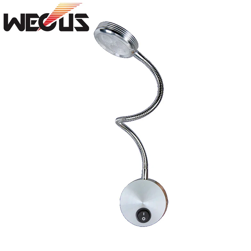 

Fashion flexible wall lamps 90-240V 3W painting spot lamp bedside mirror light