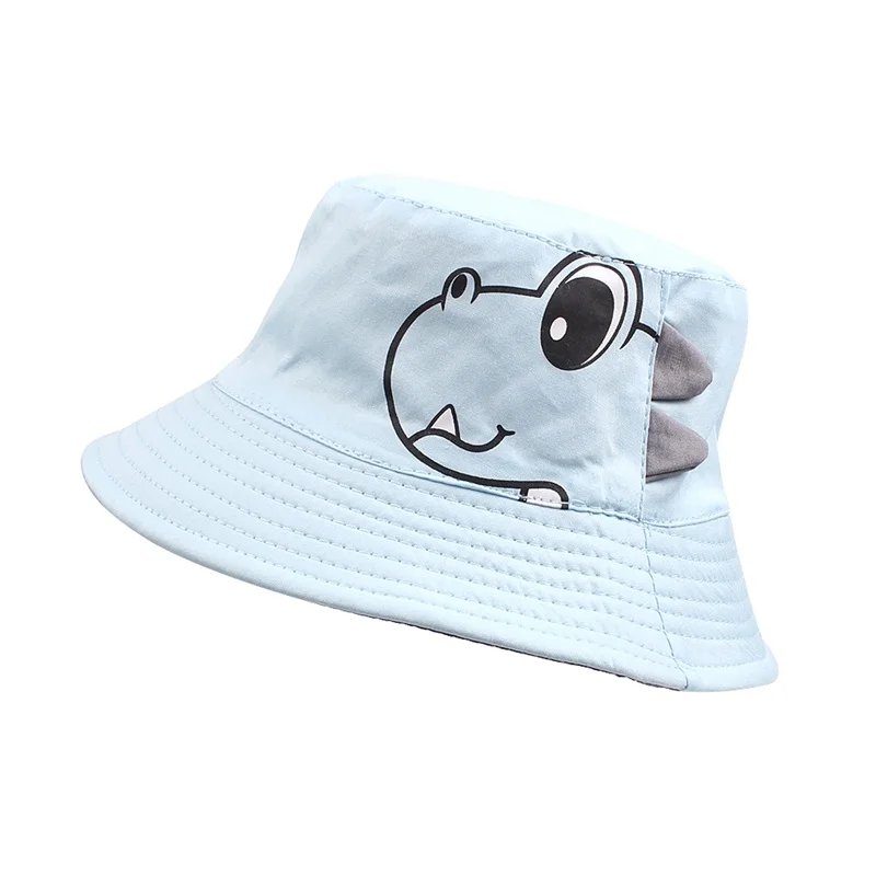 2019 Cartoon Dinosaur Baby Sun Hat Wide Brim Sun Protect Boys Cap Reversible Baby Girls Summer Hat 2-5 Years Baby Boys Clothing (17)