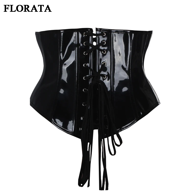 Женское нижнее белье Florata черное из ПВХ для похудения на лето и осень S 2XL|underbust