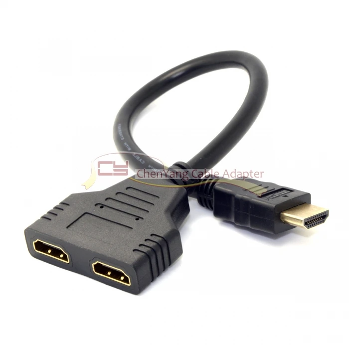 1 шт./один HDMI папа на Двойной Женский Y сплиттер Переключатель удлинитель Кабель