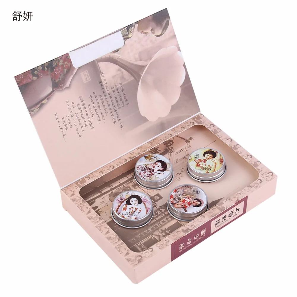 Brand ShuYan SYCZ-127 4pcs Sweet Floral Parfume Fragrance Balm Solid...