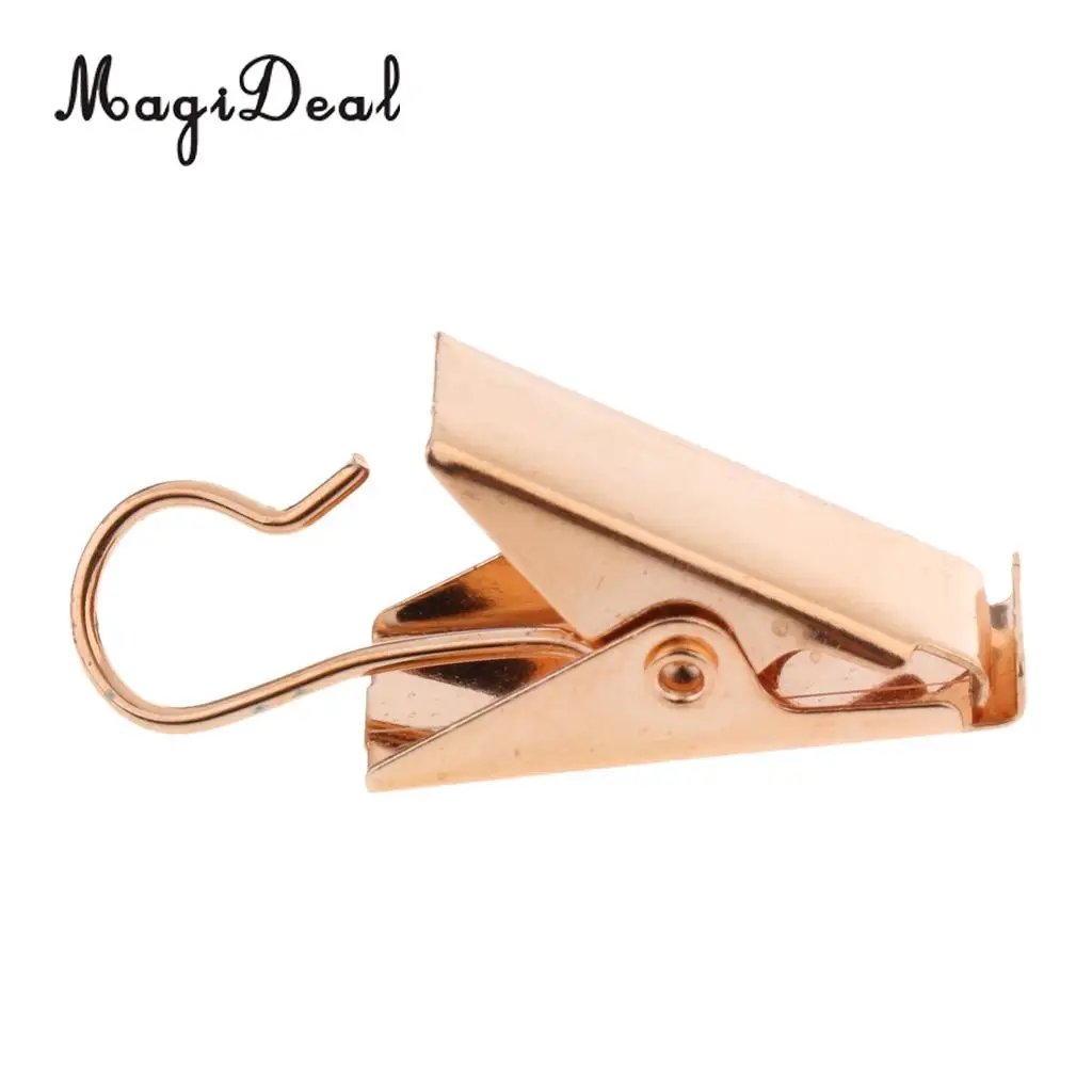 60Pcs Heavy Duty Window Curtain Clips with Hook Clamps Hanger Hanging Clips Gold+Black