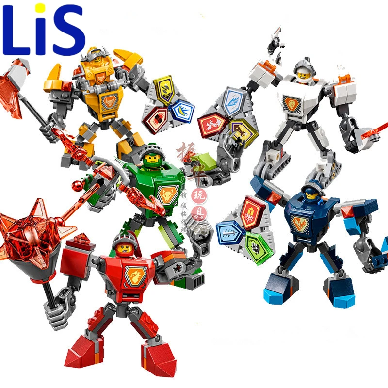 

Lis 1Pcs 14024 Nexus Knights Nexus Powers Pouvoirs Building blocks Action Aaron Lance Clay bricks toy Kids toys Christmas gifts