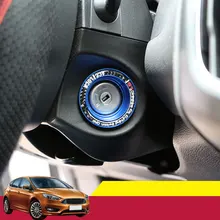 1 шт. Алюминиевый Автомобильный ключ зажигания кольцо крышка круглая накладка на отверстие для ключа наклейка для Ford Focus 2 3 4 MK2 MK3 MK4 Kuga Escape Mondeo
