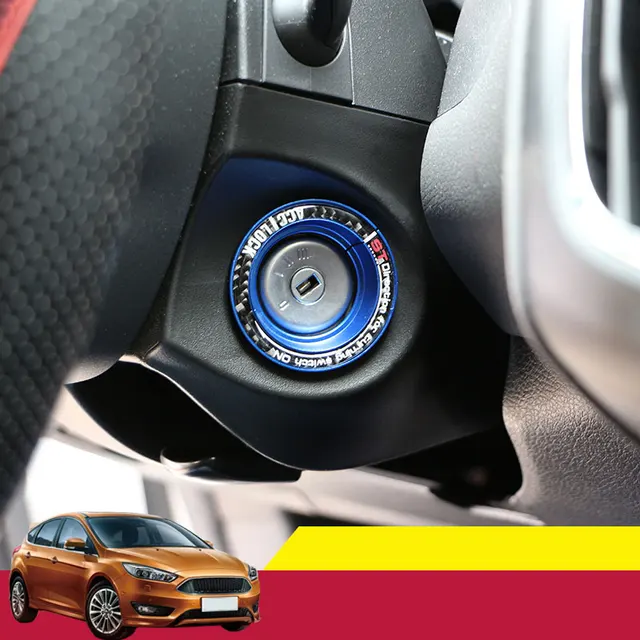 1 Piece Aluminum Car Ignition Key Switch Ring Cover Hole Circle 1 Piece Aluminum Car Ignition Key Switch Ring Cover Hole Circle Sticker For Ford Focus