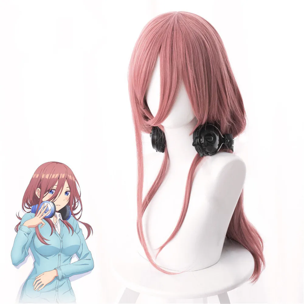 Парики для косплея Gotoubun no Hanayome Miku Nakano 60 см длинные перуки парик Хэллоуина