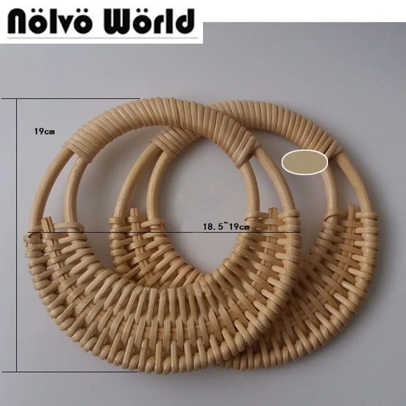 2 пары = 4 штуки 19 см Натуральная ручка из ротанга ручная работа|bag handles|handles for bagspurse