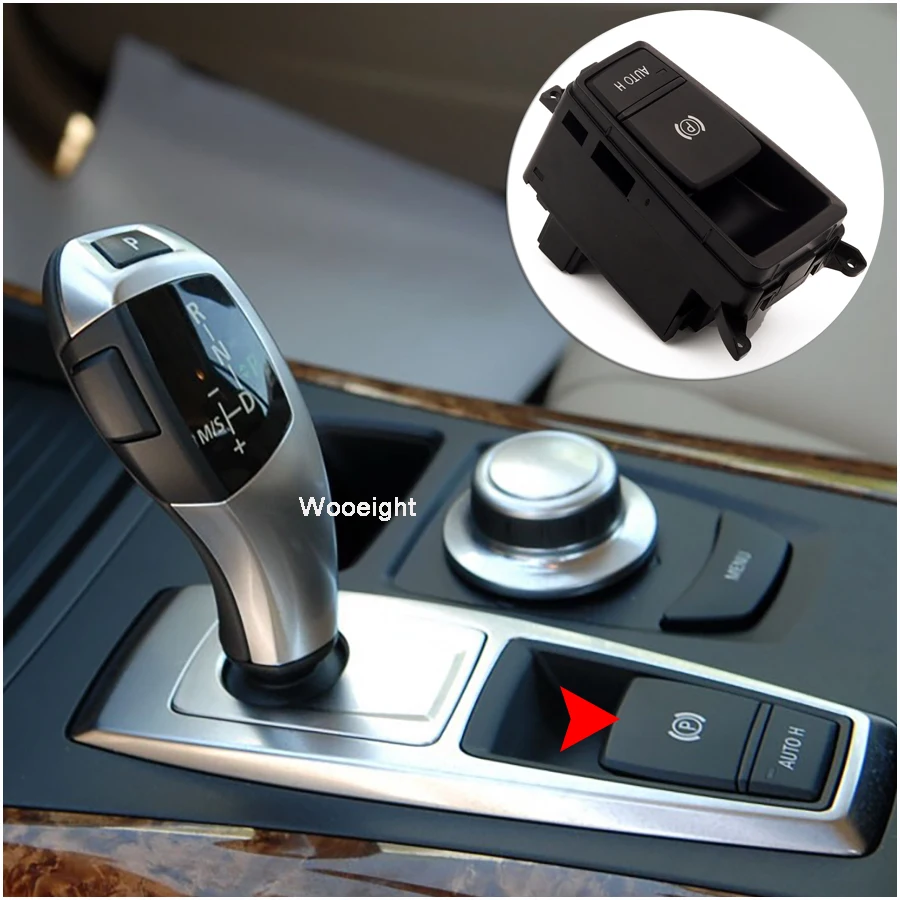 Wooeight 61319148508 Handbrake Parking Brake Control Switch Auto Hold Push Button Fit For BMW X5