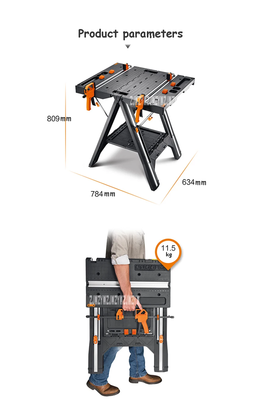 WX051 Многофункциональный верстак складной Рабочий стол высокого качества нескользящий деревообрабатывающий стол портативный бытовой Рабочий стол
