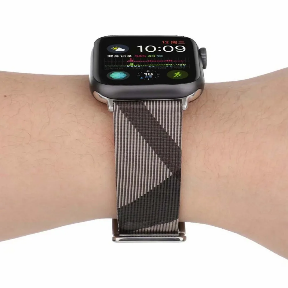 Клетчатый узор кожаный ремешок для наручных часов Apple Watch, версии 4 5 44/40 мм для женщин/мужские часы браслет полосы для наручных часов iwatch серии, версия 1, 2, 3, ремешок 42/38 мм