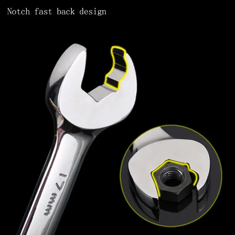 8-22 мм гаечный ключ комбинированный Трещоточный ключ с открытым концом кольцо универсальный ручной инструмент для ремонта автомобиля