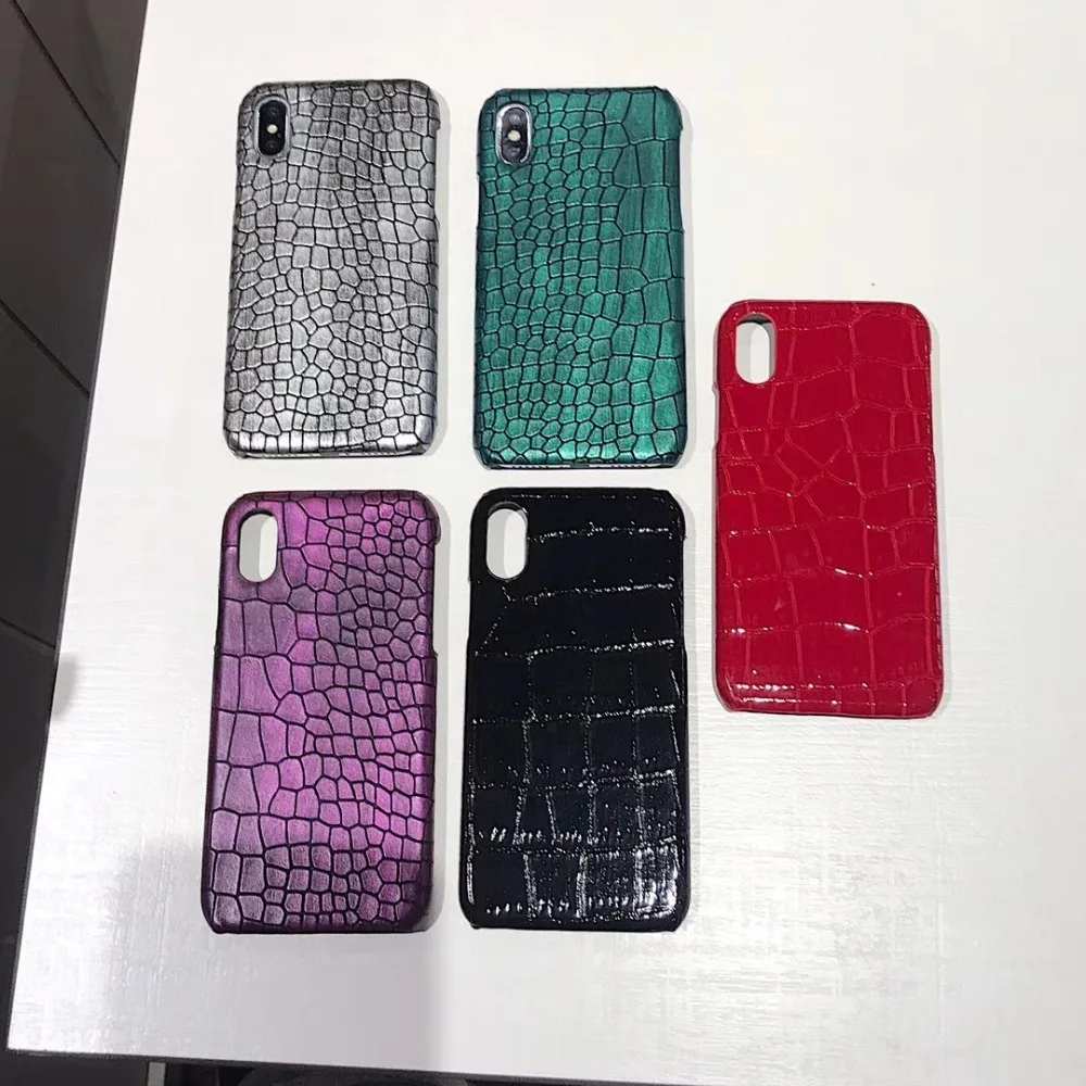 Green Sequins Crocodile Case For iPhone XS Max XR XS X 7 8 Plus Case Leather Cover For iPhone 6S Plus iPhone Case For iPhone 7