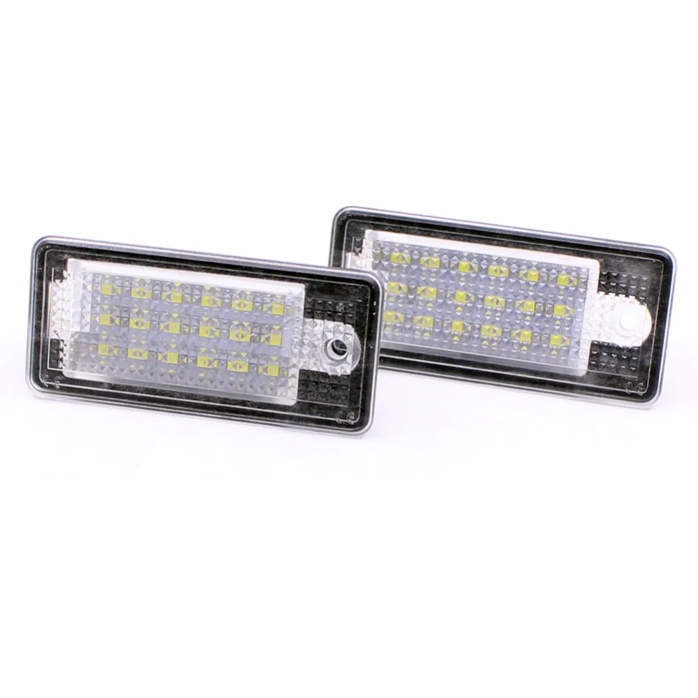 Комплект из 2 предметов, с can-bus 18SMD Автомобильный светодиодный номерной знак светильник ошибок для AUDI A3 S3 A4 B6 B7 A6 S6 Q7