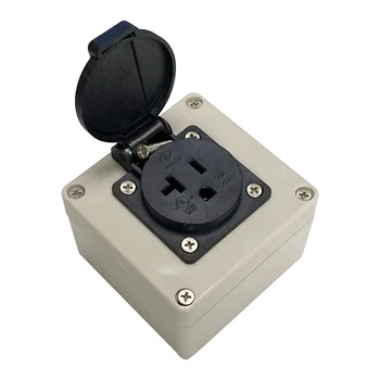 

83*81*56mm Outdoor Waterproof Power Socket US Nema 6-15R Anti-rain Rain Industrial Socket With Box IP66 20A 125V