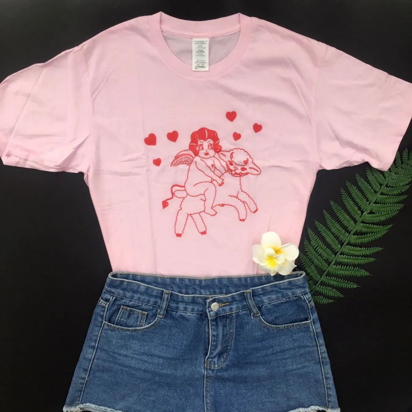 angel pink shirt