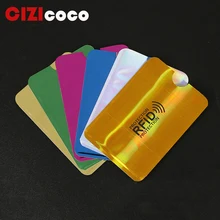 2 шт. алюминиевый Анти Rfid считыватель блокирующий держатель для банковской кредитной карты Защита Rfid считыватель карт металлический кредитный держатель для карт